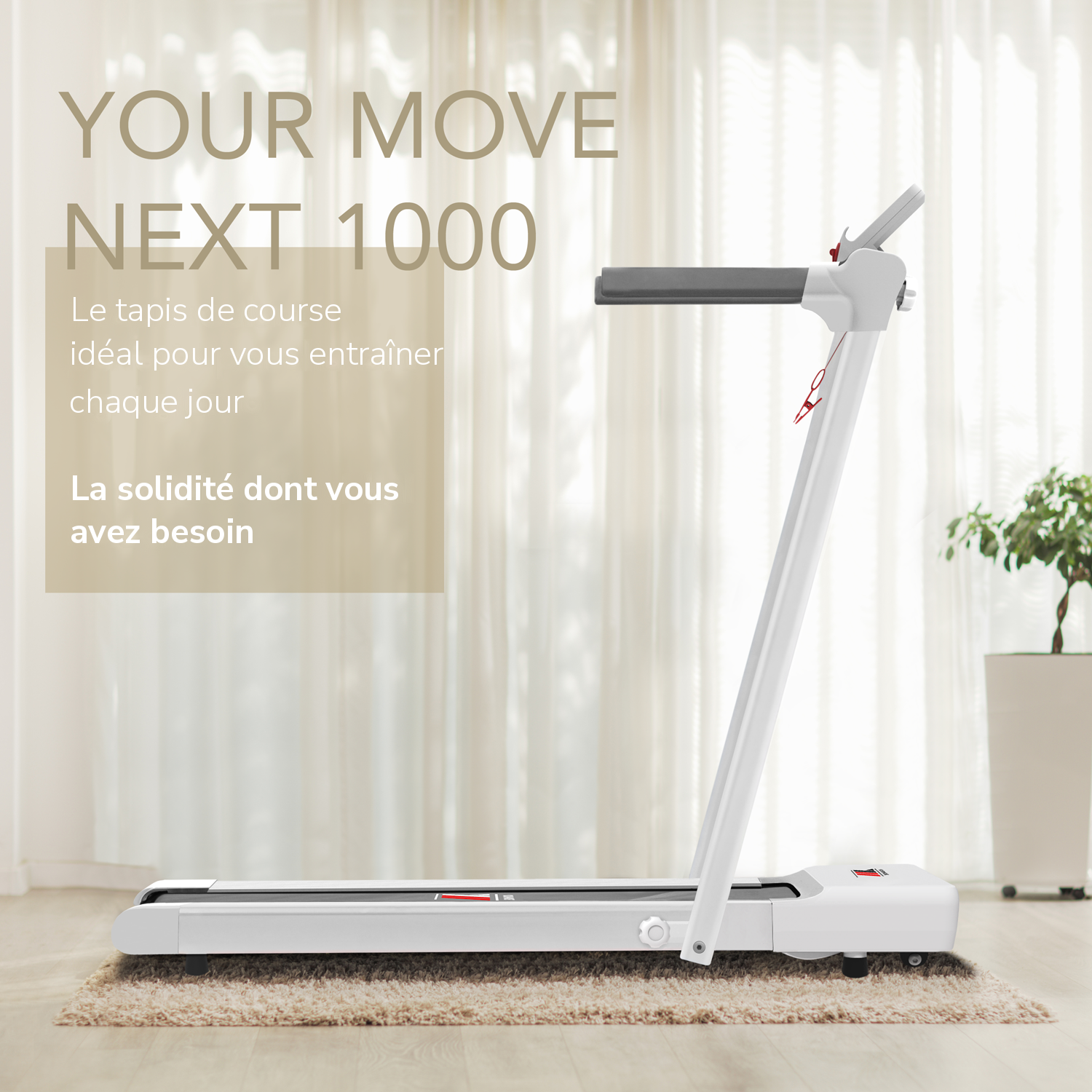 Tapis de course NEXT 1000 blanc reconditionné : idéal pour s’entraîner chaque jour