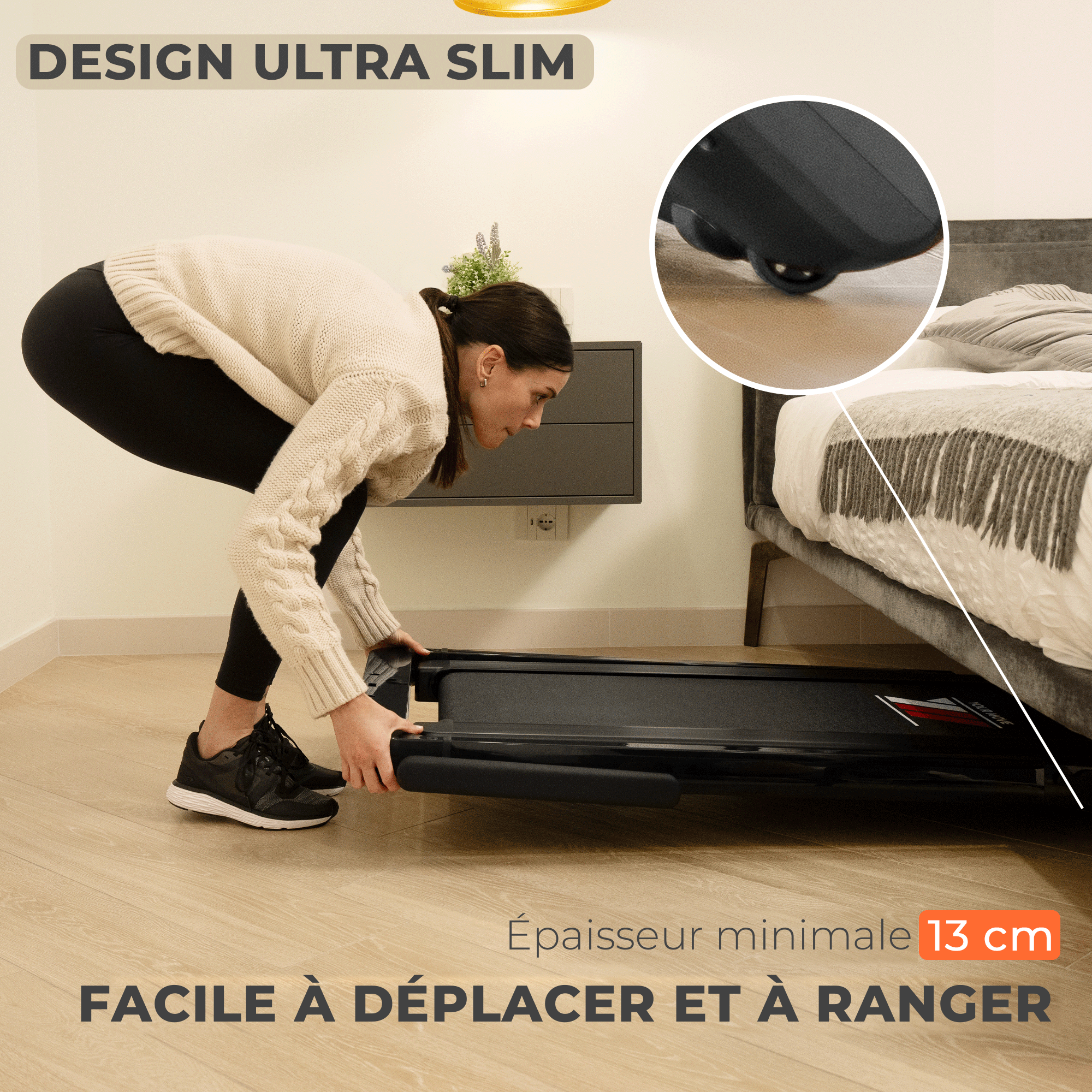 NEXT 6000 design ultra slim, 13 cm d’épaisseur, facile à déplacer et à ranger